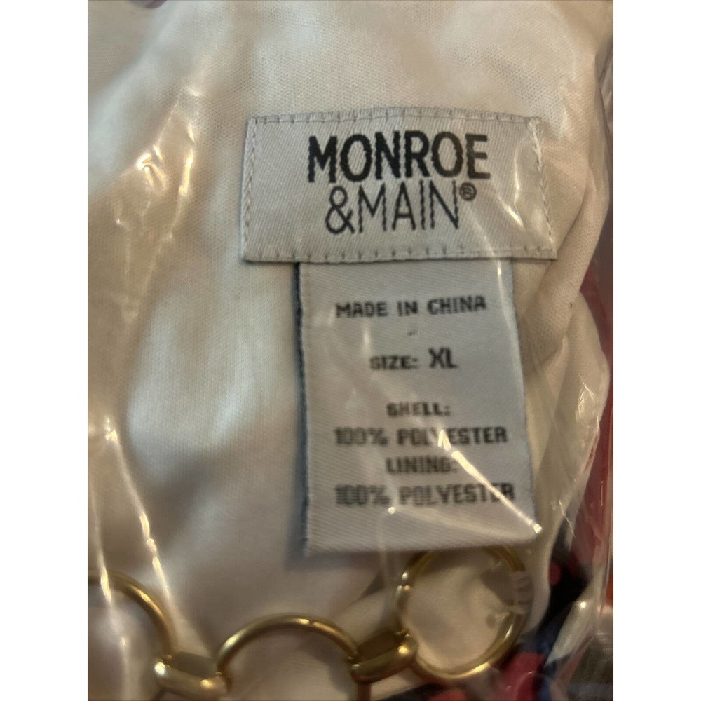 Monroe & Main Chiffon Overlay Pink Floral Blouson Career Dinner Party Guest Top - Picture 13 of 16